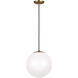Leo - Hanging Globe 1 Light 12.00 inch Pendant