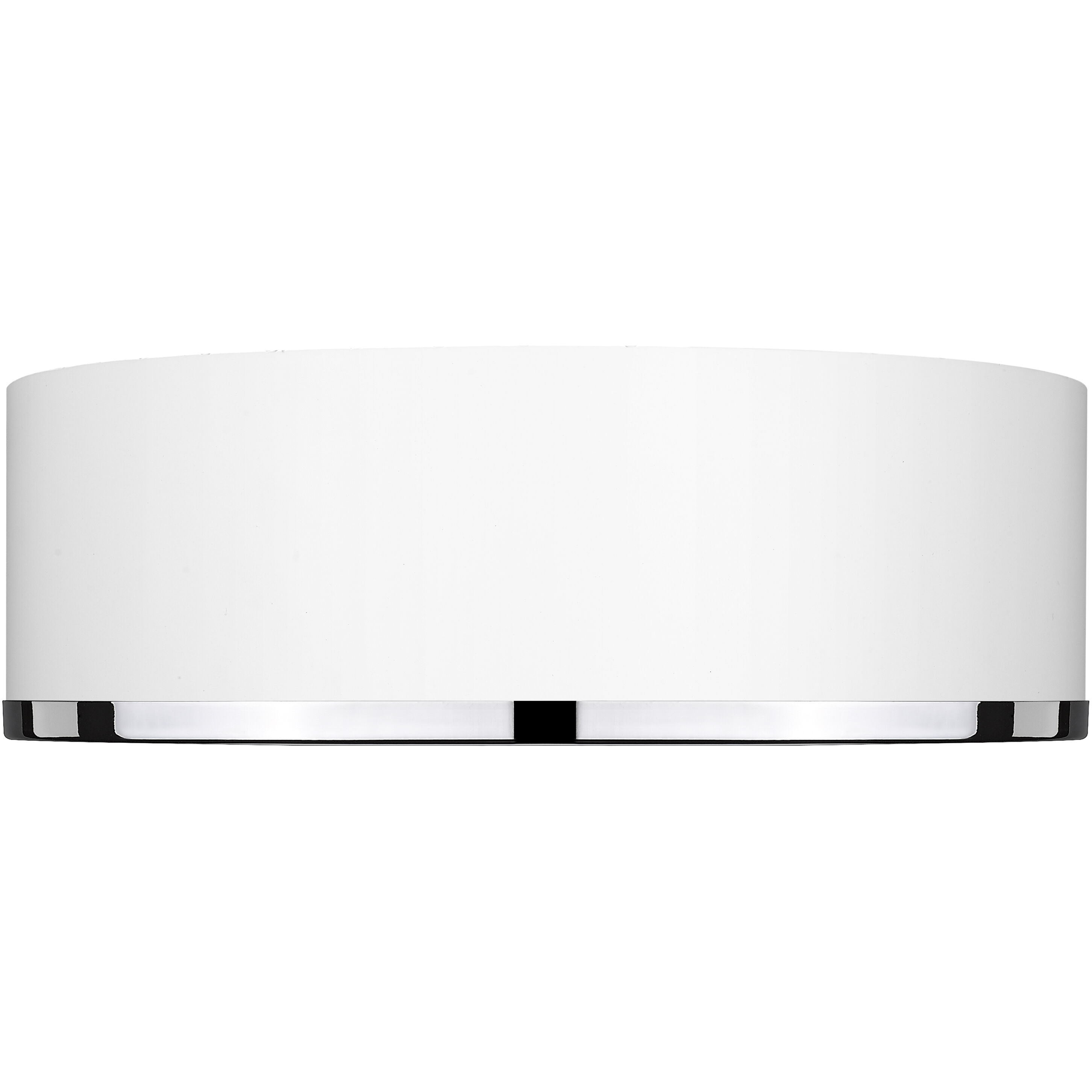 Arlo 3 Light 16 inch Matte White and Chrome Flush Mount Ceiling Light