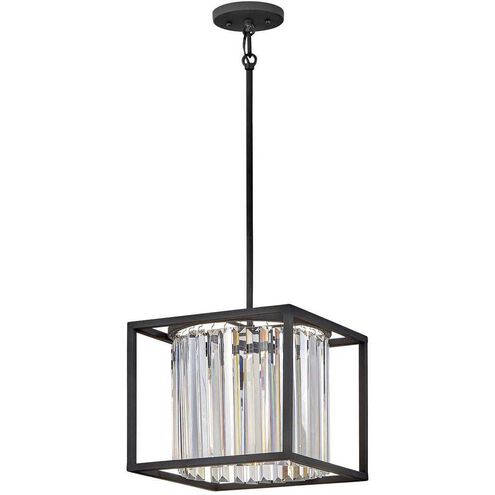 Giada LED 12 inch Black Indoor Foyer Pendant Ceiling Light, Convertible to Semi-Flush