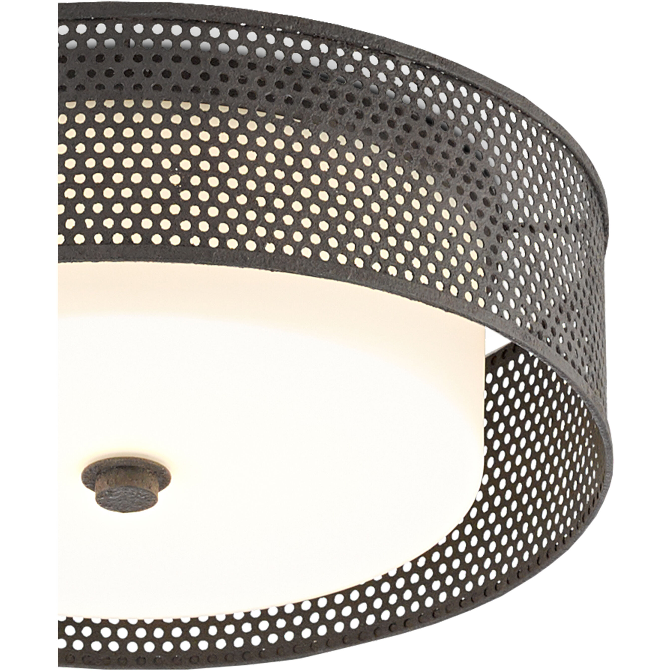 Notte LED 16.5 inch Molé Black Flush Mount Ceiling Light