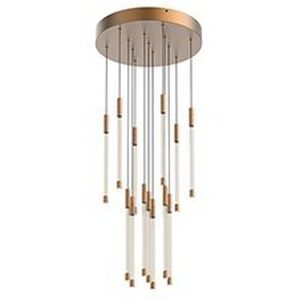 Motif 12.75 inch Brushed Gold Multi Pendant Ceiling Light