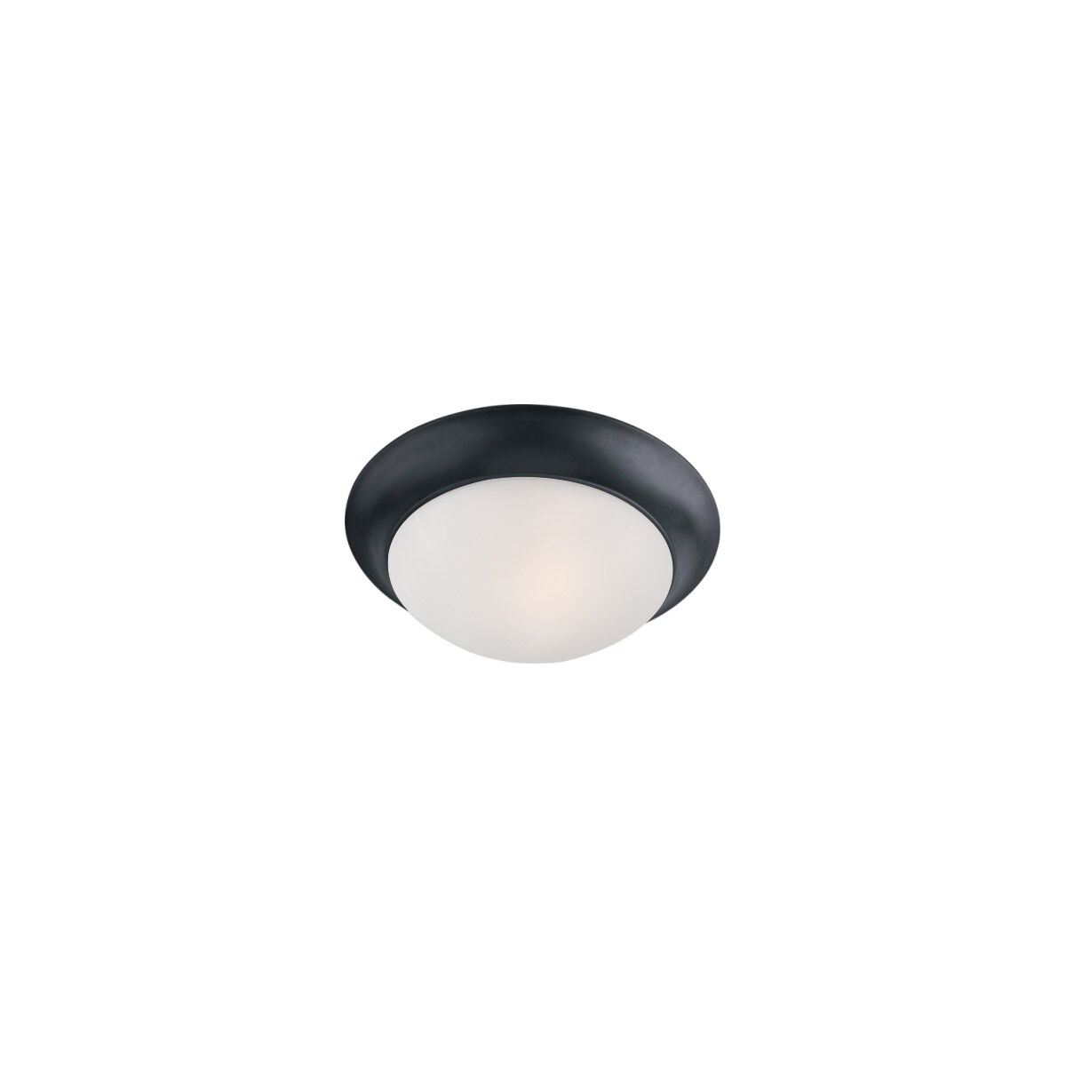 Essentials 585x 3 Light 17 inch Black Flush Mount Ceiling Light in Frosted