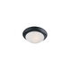 Essentials 585x 3 Light 17 inch Black Flush Mount Ceiling Light in Frosted