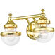 Oldwick 2 Light 15 inch Polished Brass Bath Vanity Wall Light