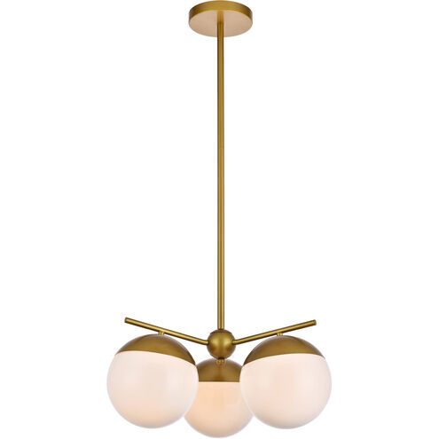 Oyster Bay 3 Light 21 inch Brass Pendant Ceiling Light