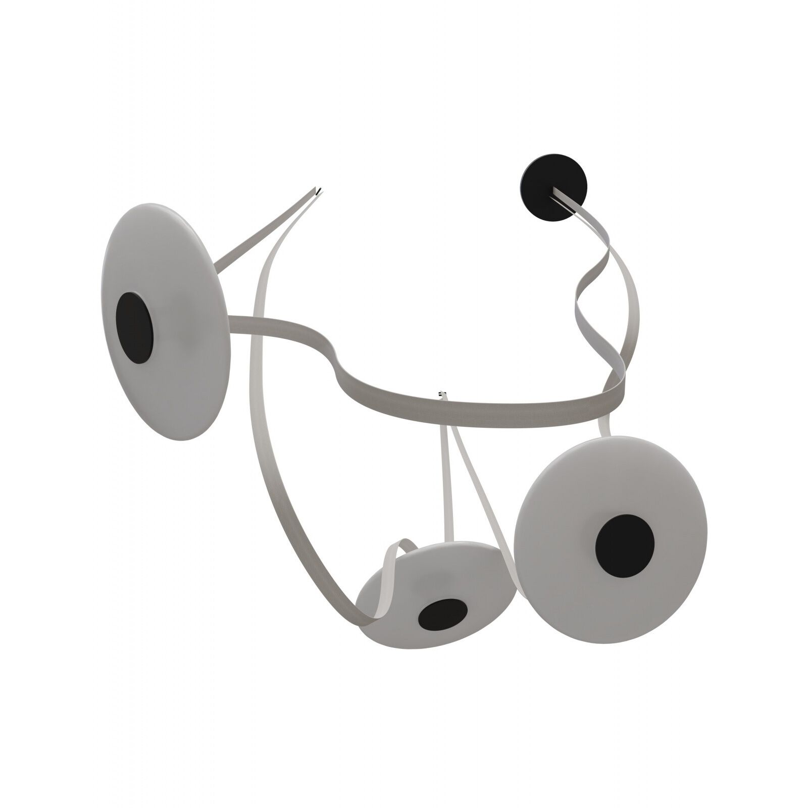 Fremont LED 8.5 inch Ivory and Black Belt Chandelier Ceiling Light