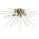 Uptown 4 Light 20 inch Antique Brass Flush Mount Ceiling Light