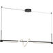 Cursive LED 54 inch Black Linear Pendant Ceiling Light