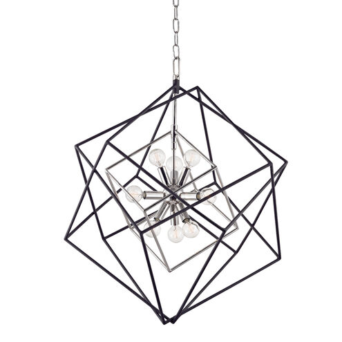 Roundout 9 Light 26 inch Polished Nickel Pendant Ceiling Light