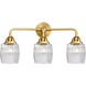 Nouveau 2 Colton 3 Light 24 inch Satin Gold Bath Vanity Light Wall Light
