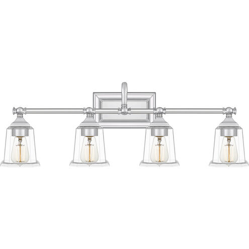Nicholas 4 Light 31 inch Polished Chrome Bath Light Wall Light