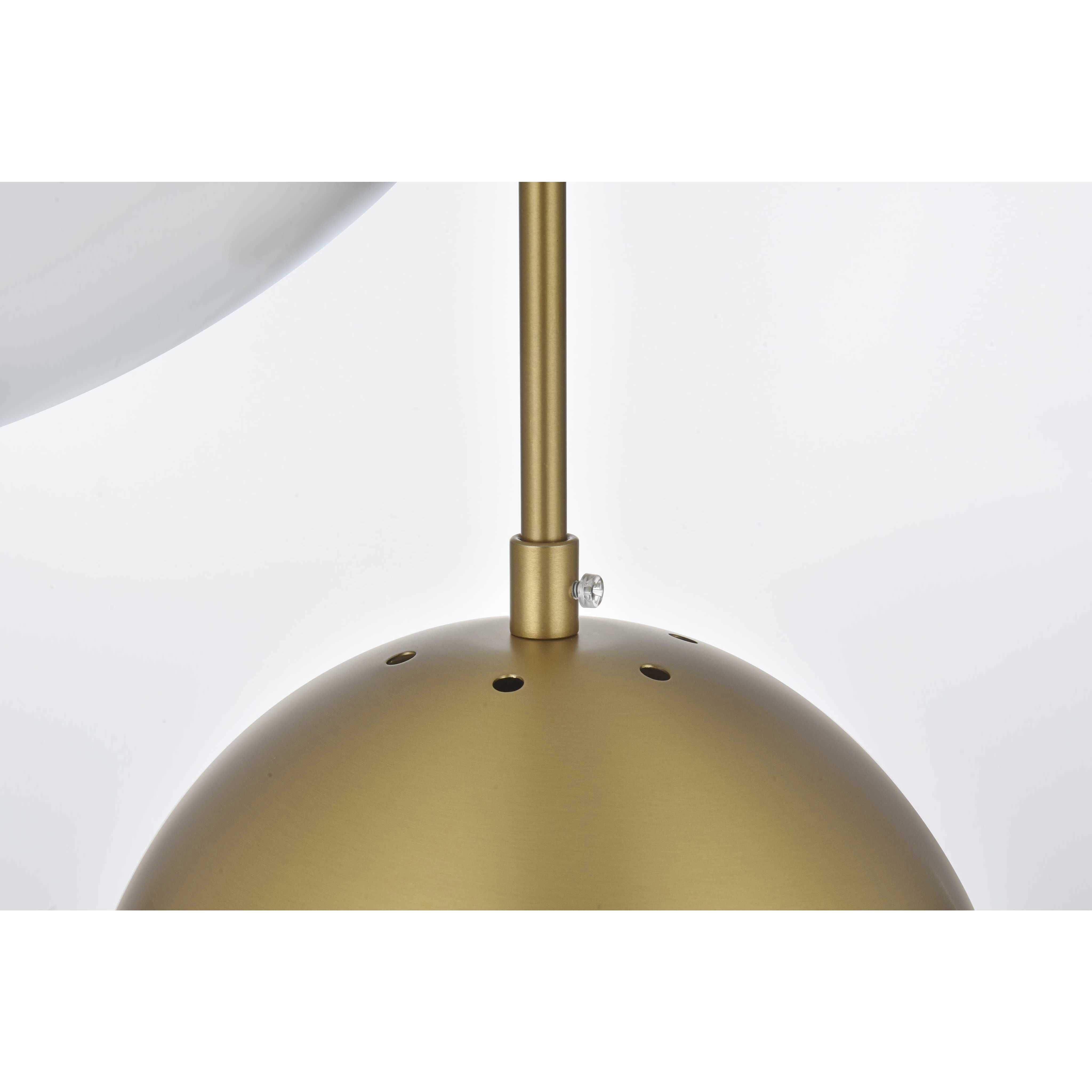 Eclipse 3 Light 18 inch Satin Gold Pendant Ceiling Light