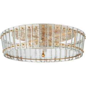 Carrier and Company Cadence 4 Light 24 inch Hand-Rubbed Antique Brass Single-Tier Flush Mount Ceiling Light, Large