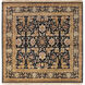Taj Mahal 96 X 96 inch Black and Yellow Area Rug, Wool