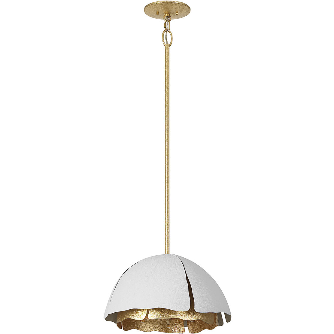 Brewster 3 Light 16 inch Cavalier Gold with Royal White Pendant Ceiling Light