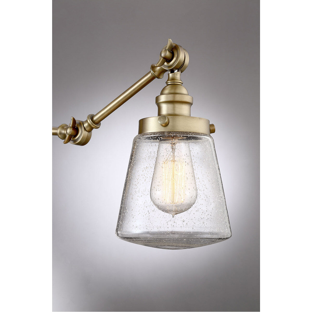 Industrial 6 inch 60 watt Natural Brass Adjustable Wall Sconce Wall Light