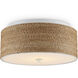 Coulton 1 Light 16 inch Sugar White/Natural Flush Mount Ceiling Light