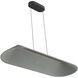 Faroe Linear Pendant Ceiling Light in Flecked Black/Grey