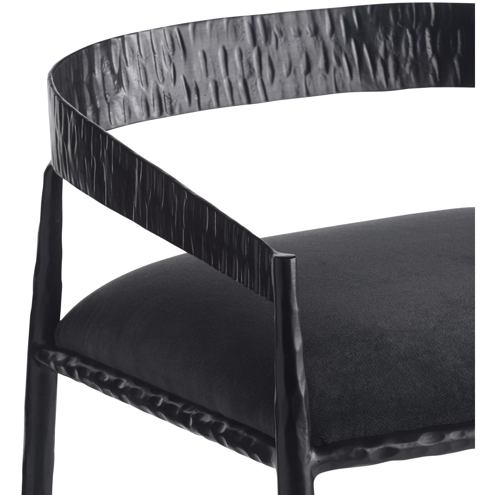 Ansel 36.5 inch Midnight Grey and Natural Iron Bar Stool