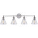 Madison 4 Light 35 inch Brushed Nickel Vanity Light Wall Light
