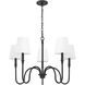 Jisele 5 Light 30 inch Matte Black Chandelier Ceiling Light