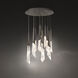 Beyond Solitude LED 40 inch Antique Nickel Multi-Light Pendant Ceiling Light, Square Canopy