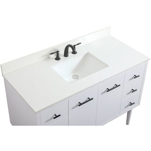 Cyrus 48 X 22 X 34 inch White Vanity Sink Set