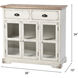Shabby Antique White and Natural Cabinet