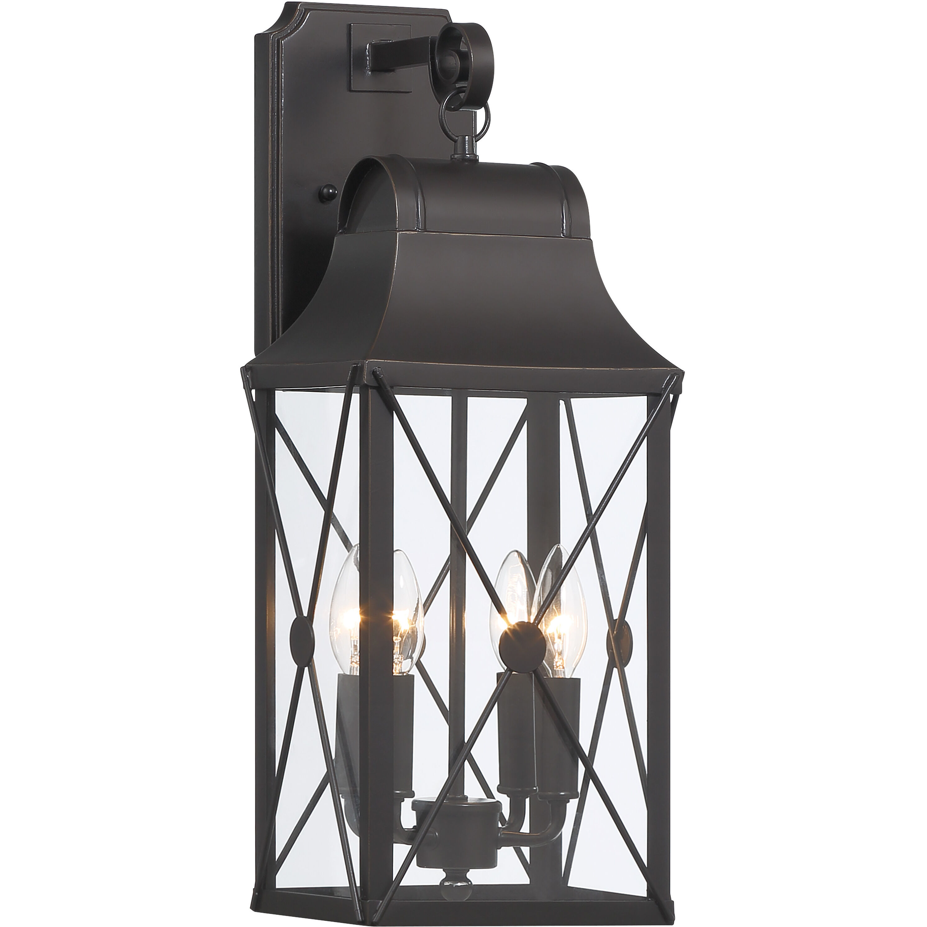 De Luz 4 Light 21 inch Oil Rubbed Bronze/Gold Outdoor Wall Mount, The Great Outdoors