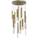 Axis XL LED Gilded Brass Multi-Pendant Ceiling Light in 2700K LED