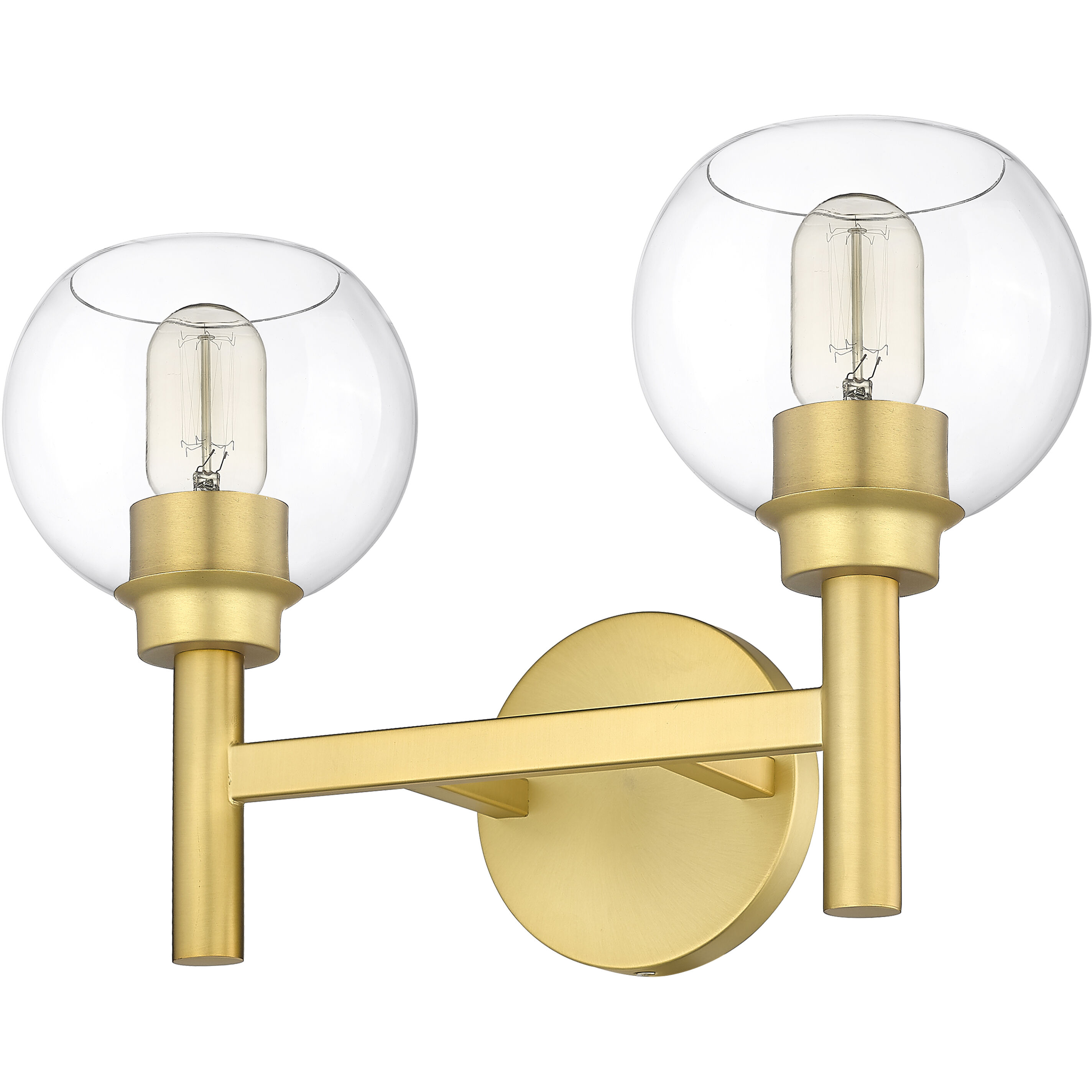 Sutton 2 Light 15.75 inch Brushed Gold Vanity Wall Light
