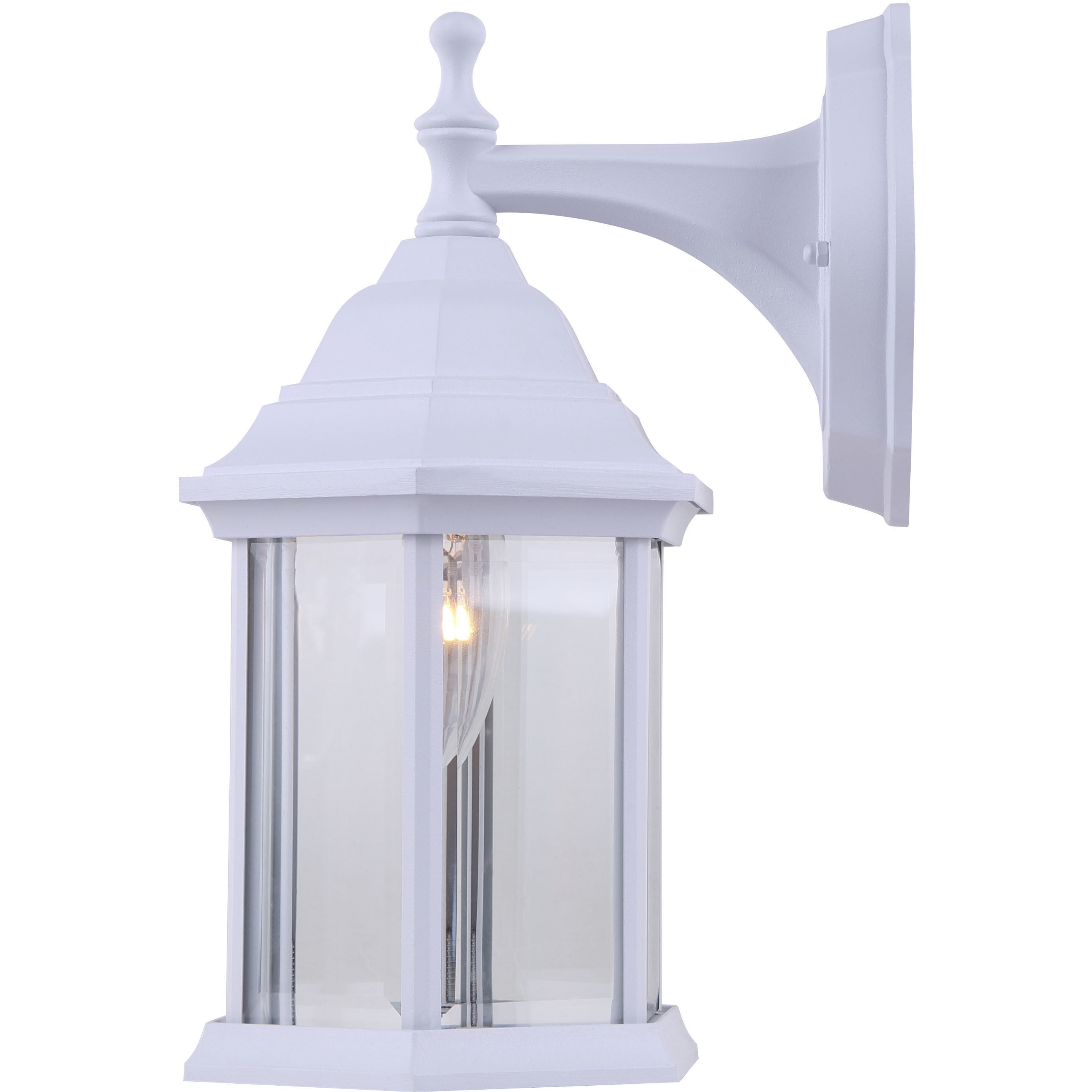 Madison 1 Light 8 inch White Outdoor Lantern, Downlight