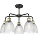 Castile 5 Light 24 inch Black Antique Brass Chandelier Ceiling Light in Clear Glass