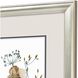 Florals Collection Modern Brushed Antique Silver Framed Art