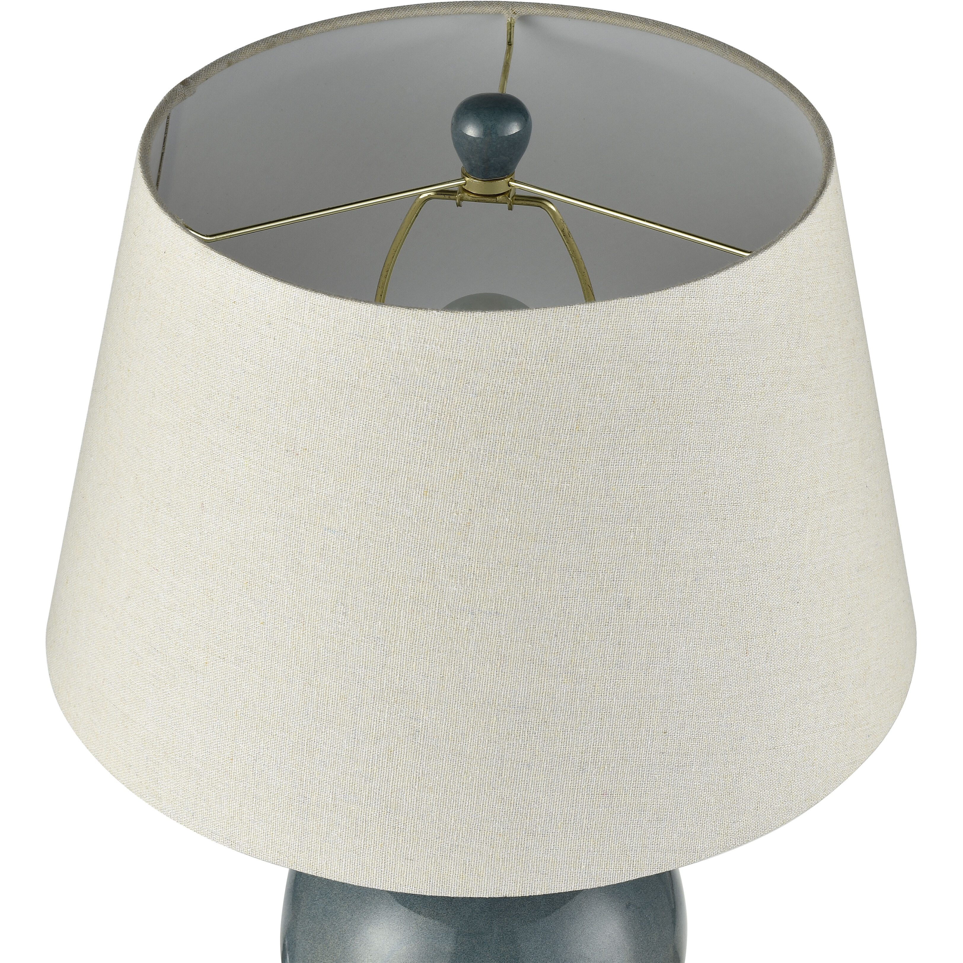 Monrow 23.5 inch 9 watt Light Blue Glazed Table Lamp Portable Light