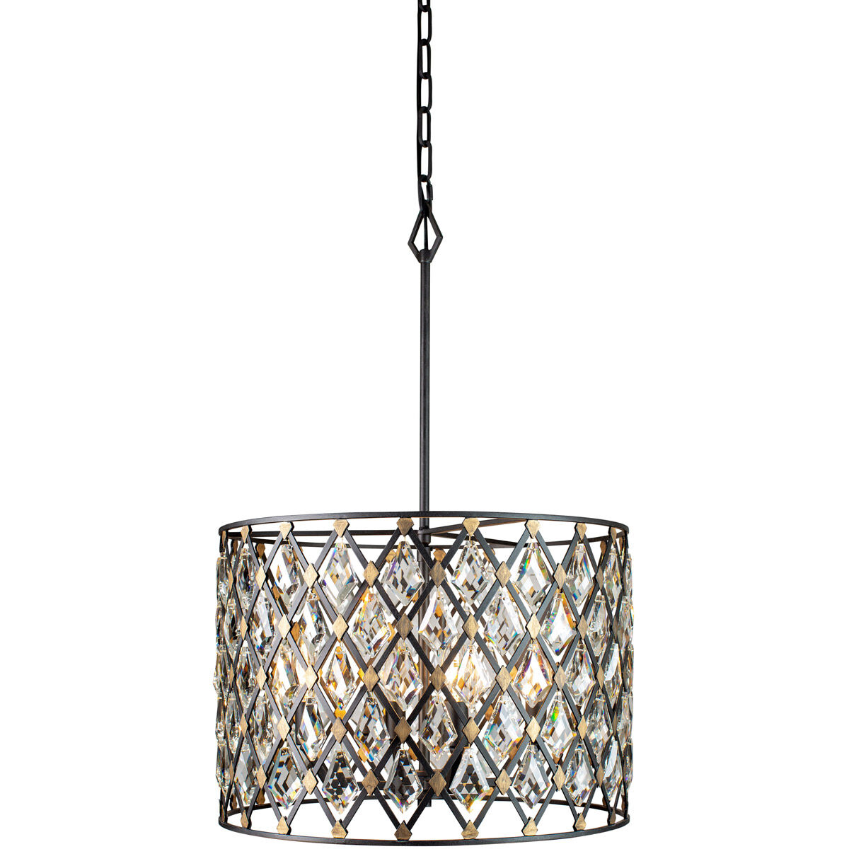 Windsor 4 Light 18 inch Carbon/Havana Gold Pendant Ceiling Light