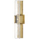 Monte 2 Light 5 inch Heritage Brass Bath Light Wall Light