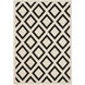 Optika 90 X 63 inch Black/White Rug in 5 x 7