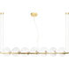 Ensemble 7 Light 8.25 inch Aged Brass Linear Dining Chandelier Ceiling Light
