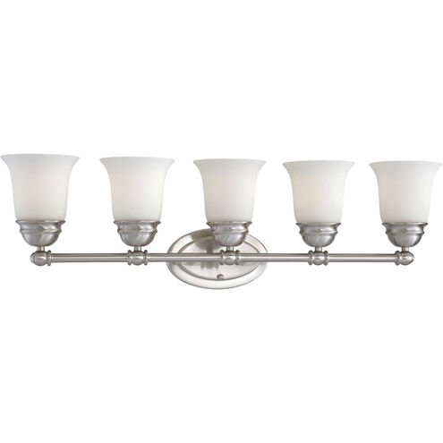 Bella 5 Light 31 inch Brushed Nickel Vanity Light Wall Light
