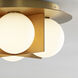 Sean Lavin Orbel LED 15 inch Aged Brass Flush Mount Ceiling Light in LED 90 CRI 3000K