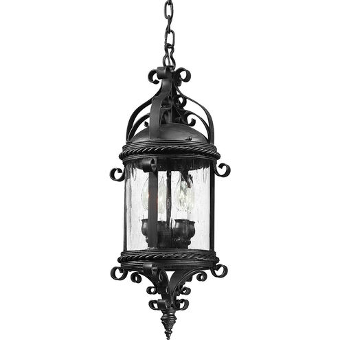 Pamplona 4 Light 10.25 inch Soft Off Black Outdoor Hanging Lantern
