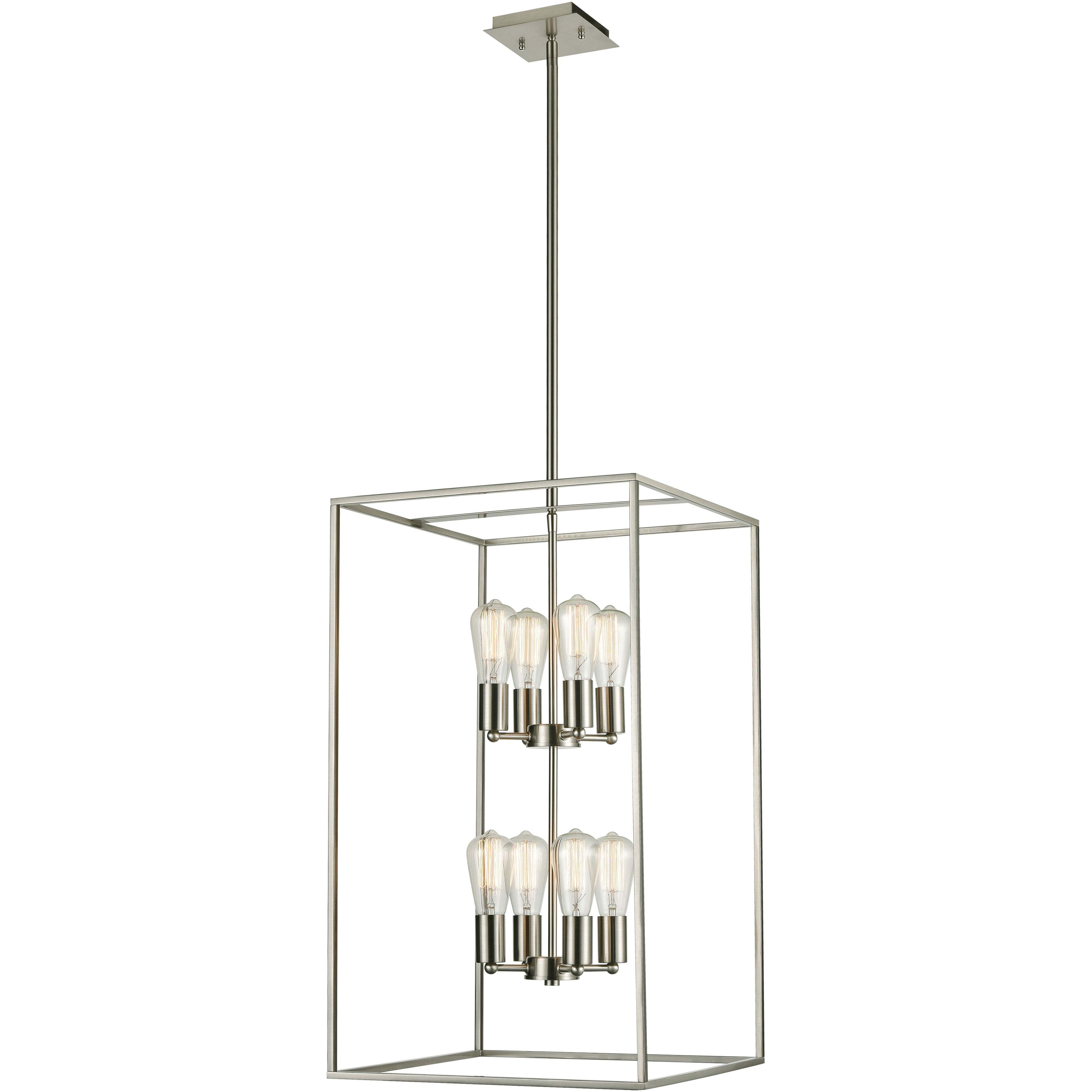 Williamsport 8 Light 17 inch Brushed Nickel Chandelier Ceiling Light