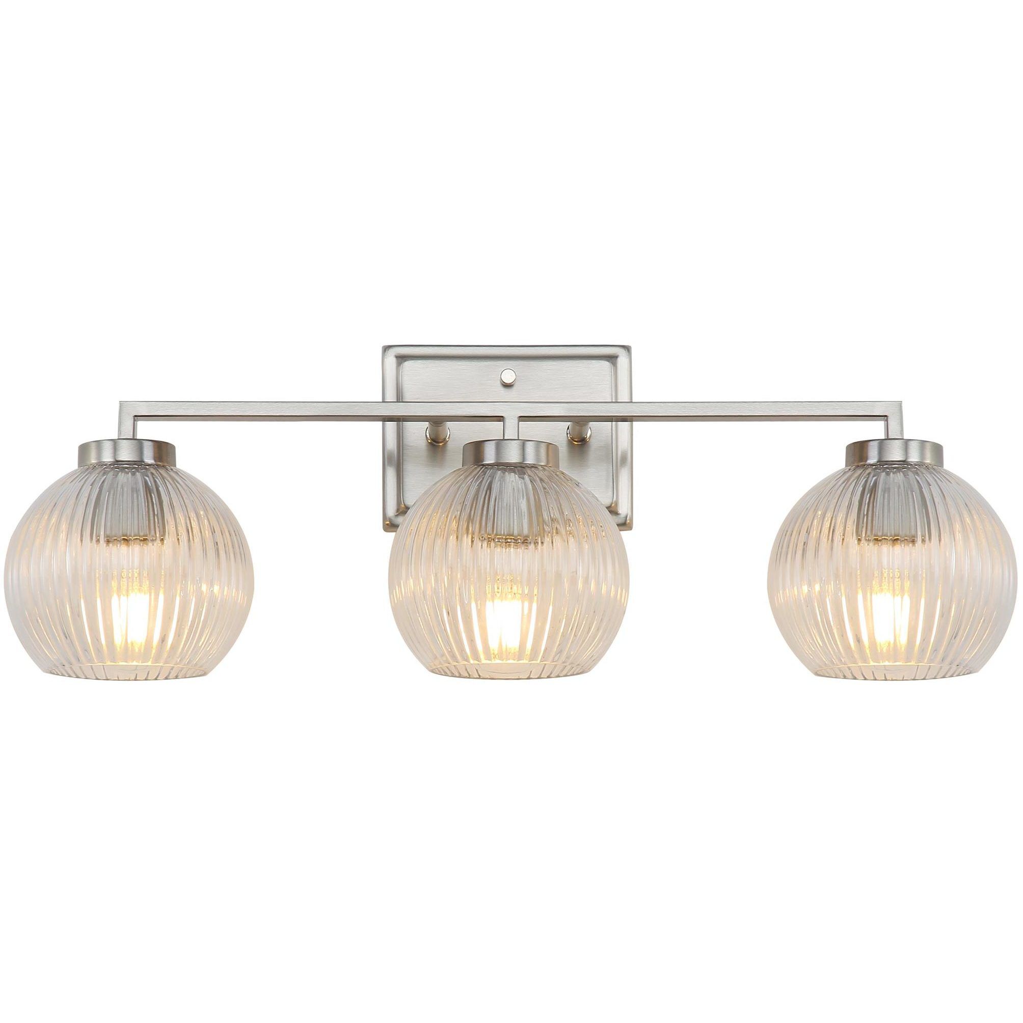 Yep Elliott Vanity Wall Light in Pewter, Ribbed