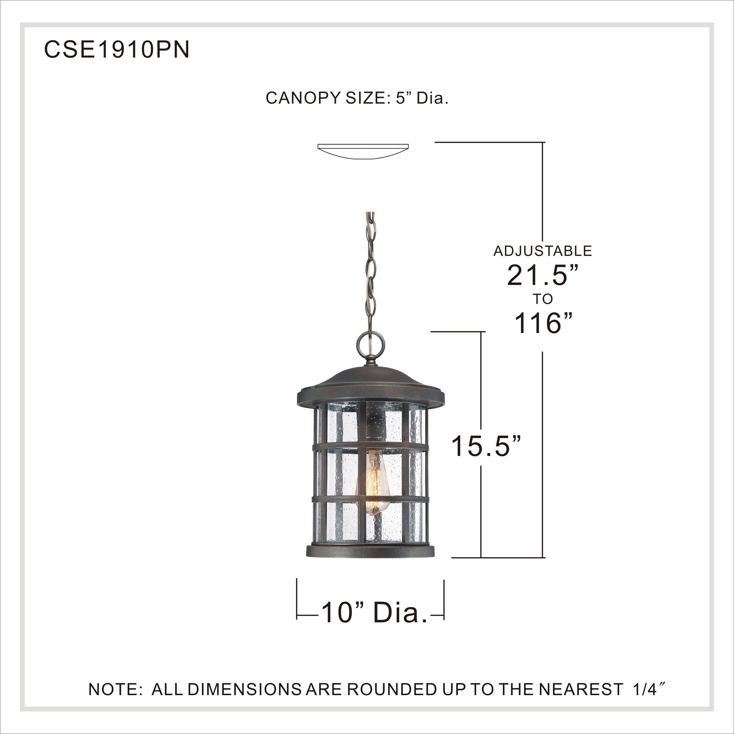 Crusade 1 Light 10 inch Palladian Bronze Outdoor Hanging Lantern