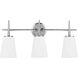 Driscoll 3 Light 24.5 inch Chrome Bath Vanity Wall Sconce Wall Light
