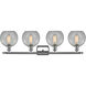 Ballston Athens LED 36 inch Polished Chrome Bath Vanity Light Wall Light in Clear Glass, Ballston