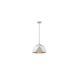 Canada 1 Light 10 inch White/Silver Single Pendant Lighting Ceiling Light