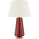 Alexa Hampton Penelope 30 inch 60 watt Berry Red Table Lamp Portable Light in Linen