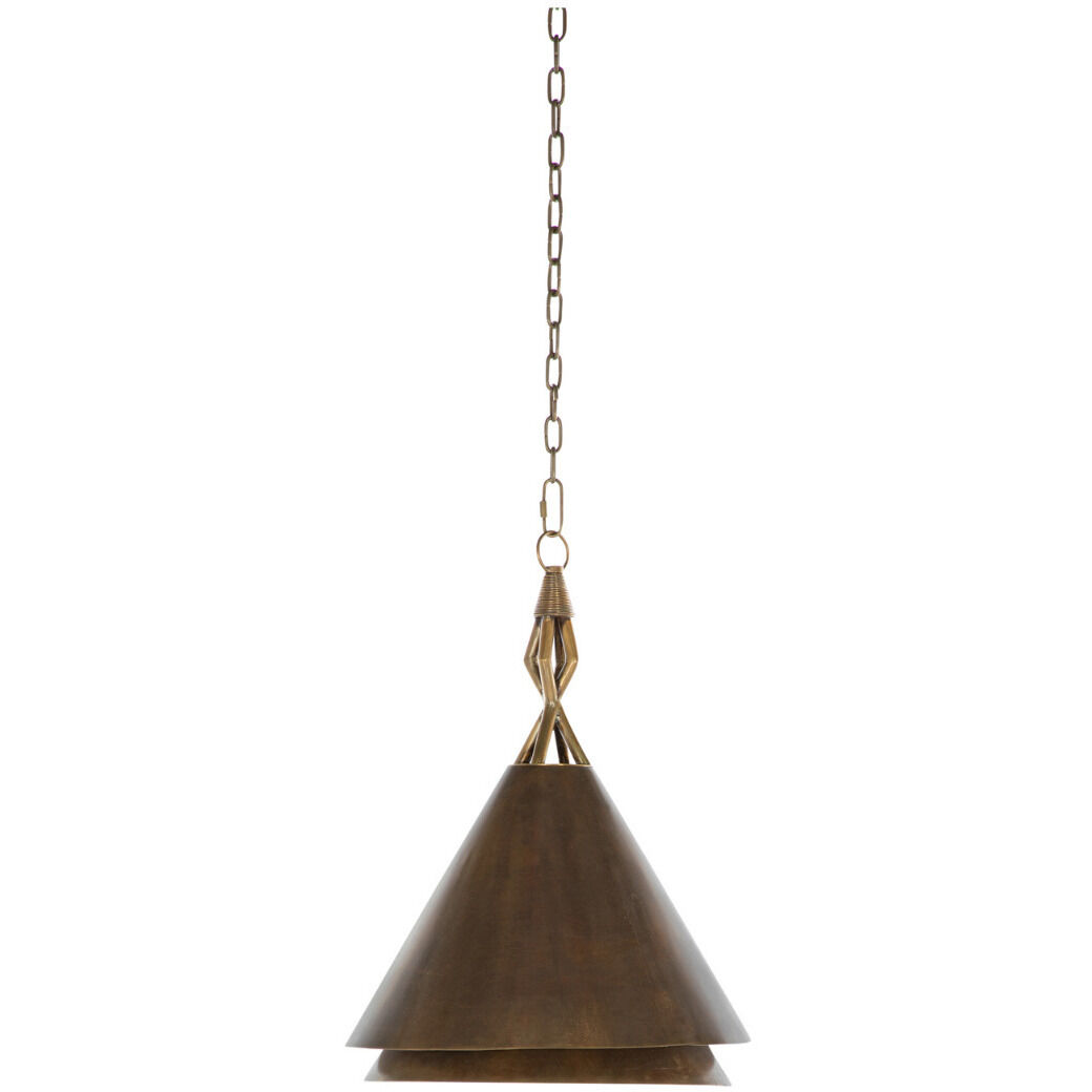 Mona 1 Light 14 inch Antique Light Brass Pendant Ceiling Light